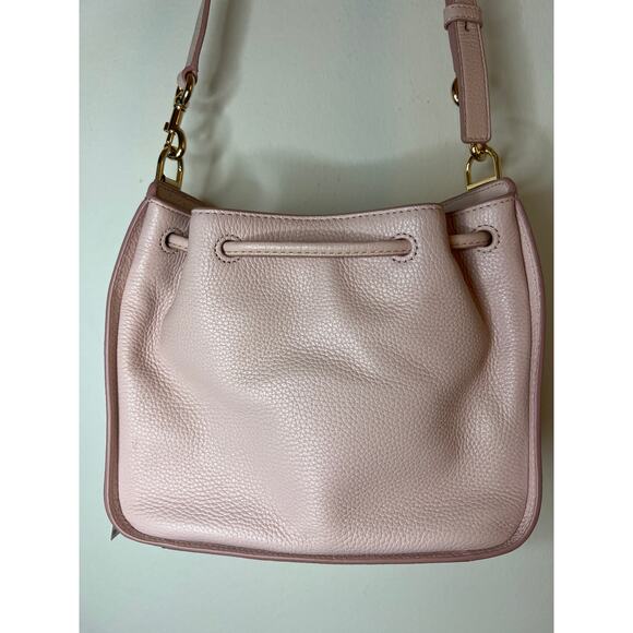 Marc Jacobs Peach Orange Pink Small Leather Mini Bucket/Shoulder Bag - Picture 15 of 16